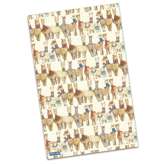 Tea Towel - 100% Cotton - Alpacas and Friends - Emma Ball