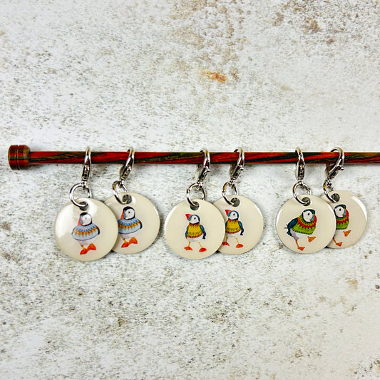 Crochet Stitch Markers - Woolly Puffins - CR03 - Emma Ball