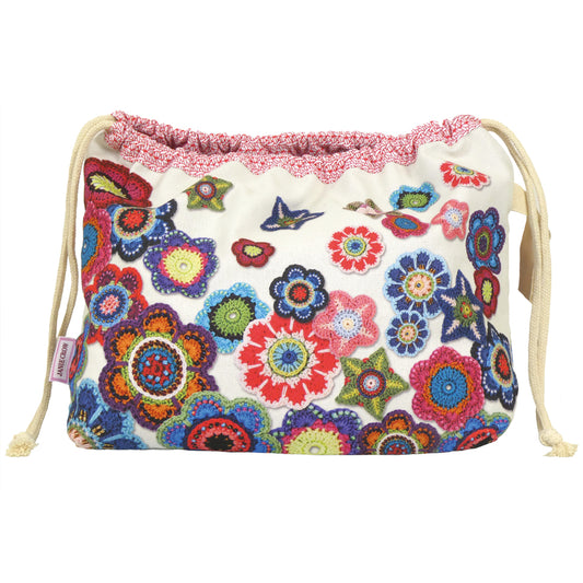 Drawstring Bag - Crochet Motifs - DRAW34 - Emma Ball