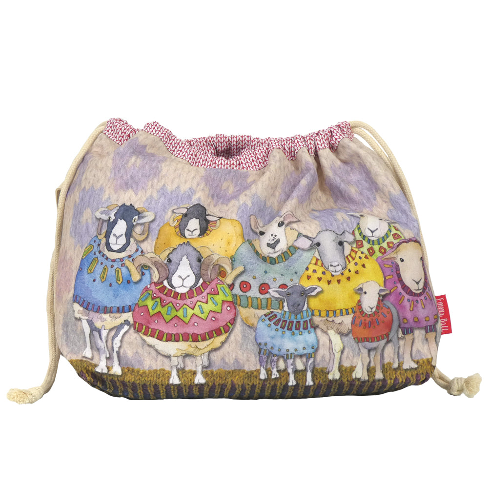 Drawstring Bag - Sheep in Sweaters - DRAW36 - Emma Ball