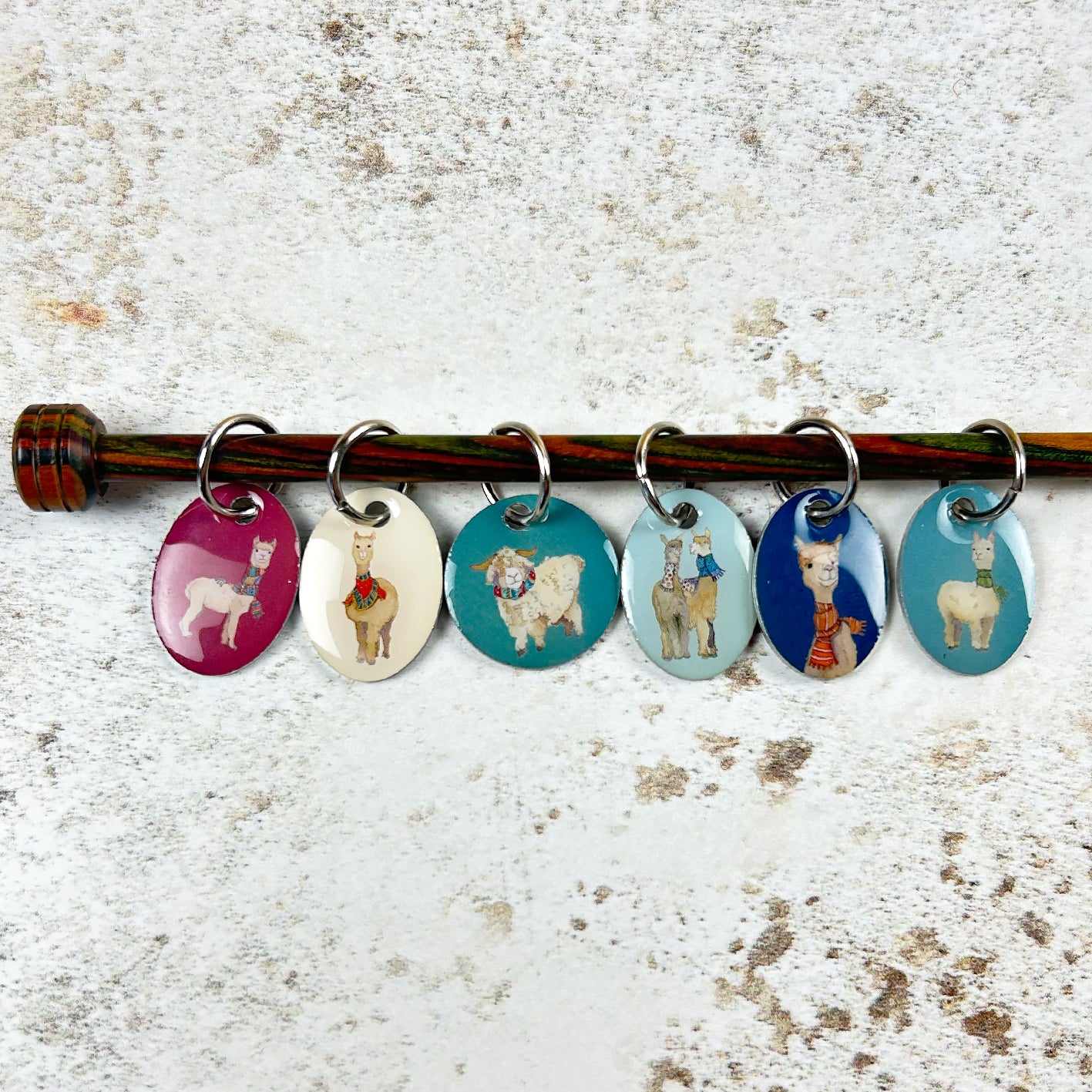 Knitting Stitch Markers - Alpacas and Friends - KN08 - Emma Ball