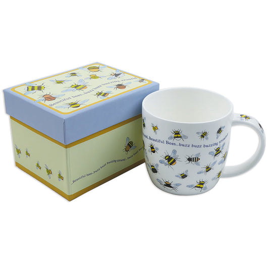 Bone China Mugs - Bees - MUG41  - Gift Boxed