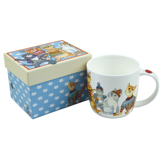 Bone China Mugs - Kittens in Mittens - MUG45 - Gift Boxed