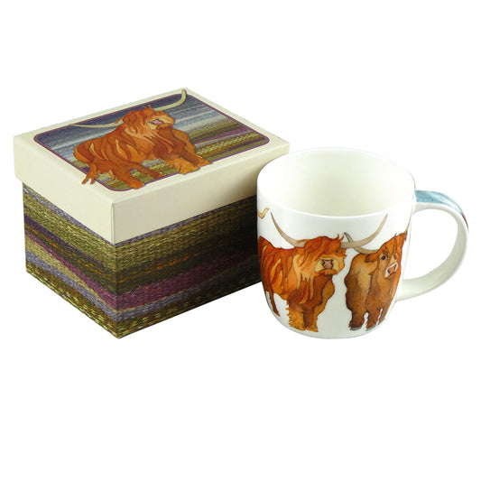 Bone China Mugs - Highland Cows - MUG65  - Gift Boxed