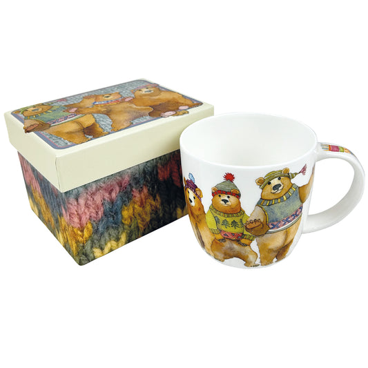 Bone China Mugs - Woolly Bears - MUG75 - Gift Boxed