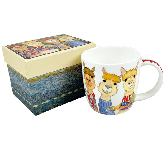 Bone China Mugs - Happy Alpacas - MUG78 - Gift Boxed