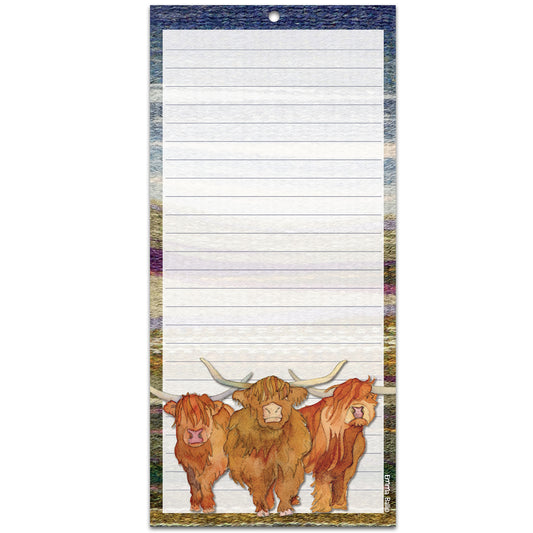 Magnetic Notepad - Highland Coos - NP121 - Emma Ball