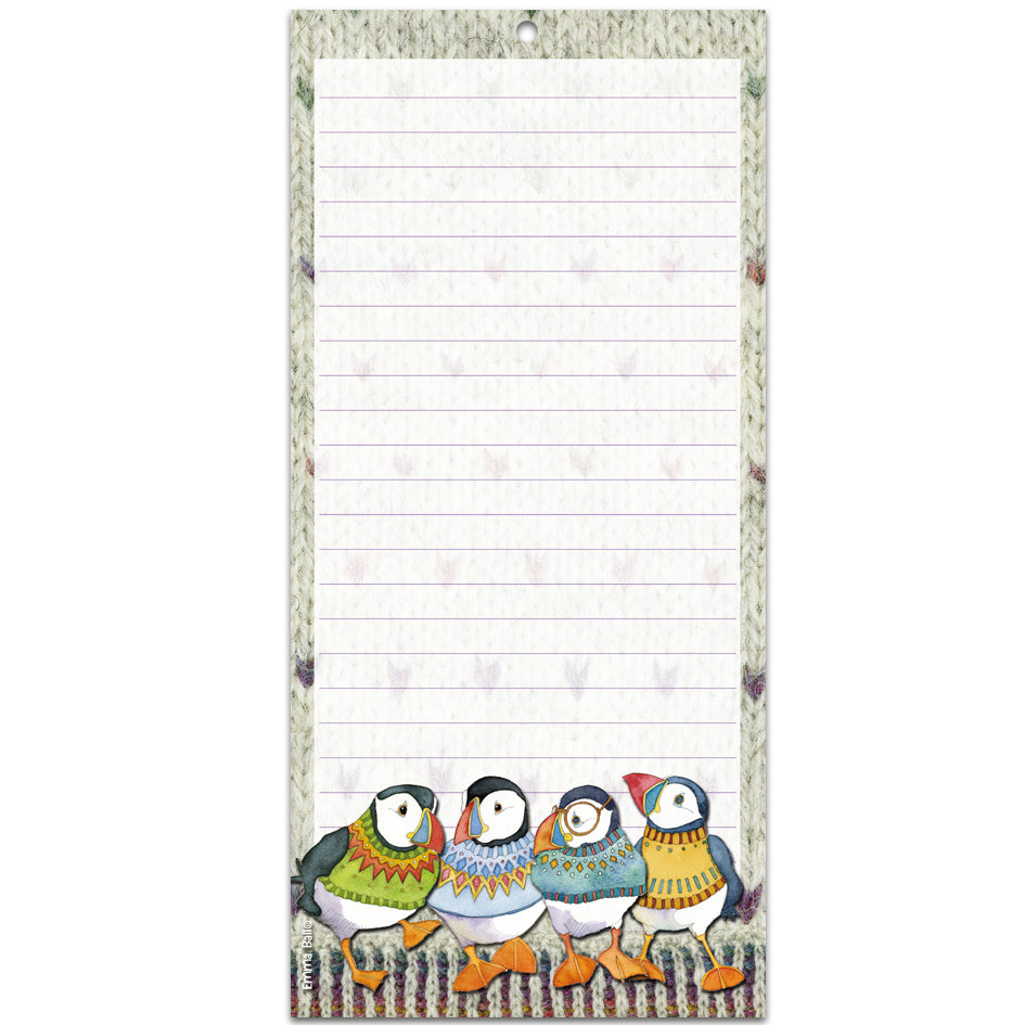 Magnetic Notepad - Woolly Puffins - NP72 - Emma Ball