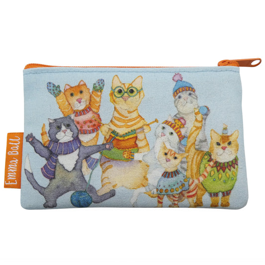 Small Zip Purse - Kittens in Mittens - PU20 - Emma Ball