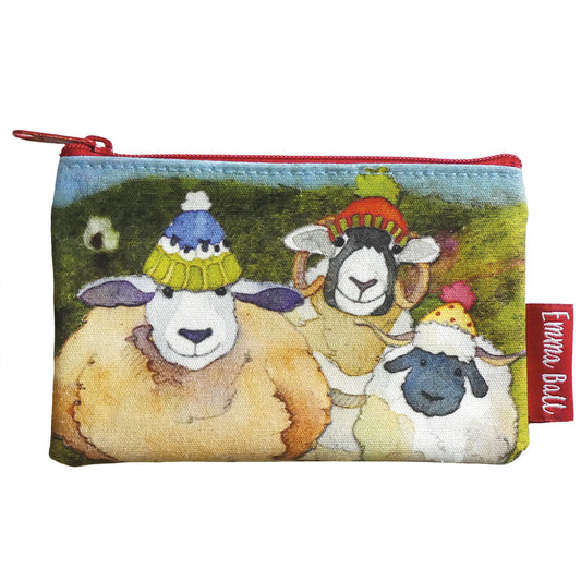 Small Zip Purse - Happy Sheep - PU31 - Emma Ball