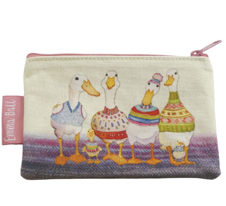 Small Zip Purse - Dapper Ducks - PU39 - Emma Ball