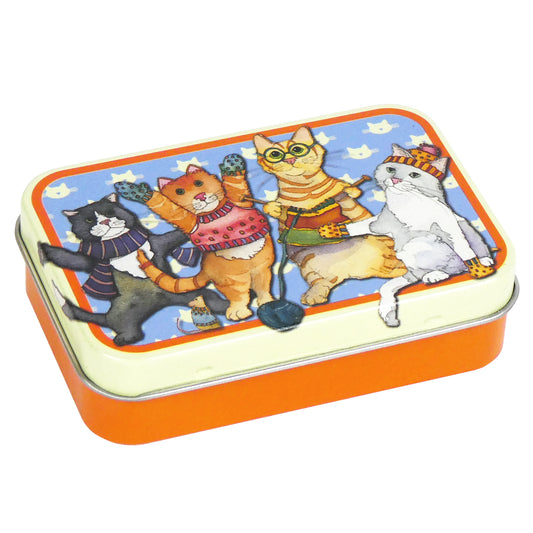 Mini Metal Hinged Tin - Kittens in Mittens - T179 - Emma Ball