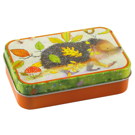 Mini Metal Hinged Tin - Hedgehogs - T264 - Emma Ball