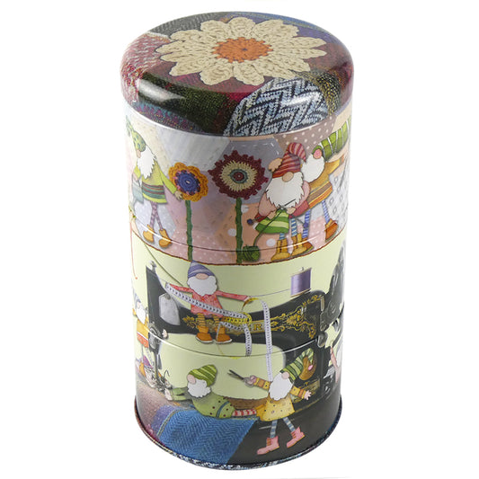 Tall Stacker Tins - Crafting Gnomes - T278 - Emma Ball