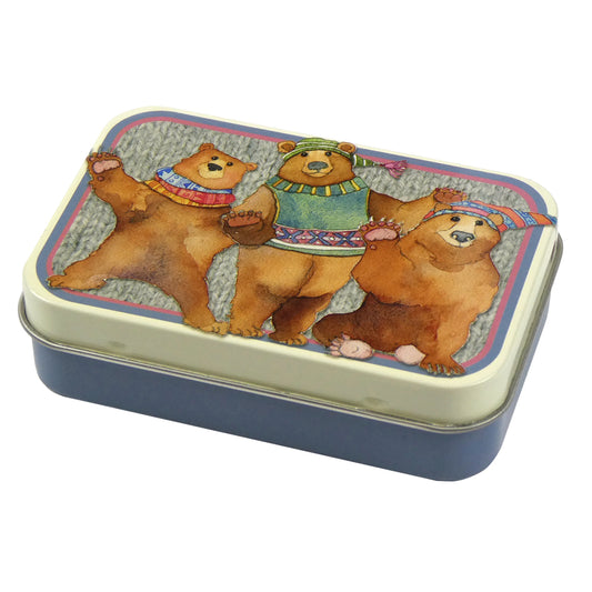 Mini Metal Hinged Tin - Woolly Bears - T317 - Emma Ball