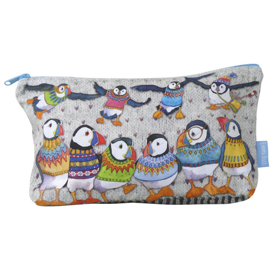 Zipped Pouch - Woolly Puffins - ZP20 - Emma Ball