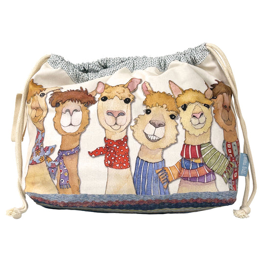 Drawstring Bag - Happy Alpacas - DRAW32 - Emma Ball