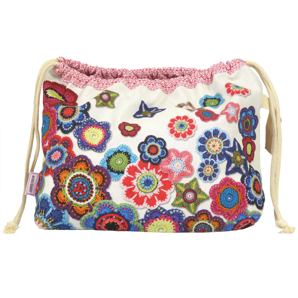 Drawstring Bag - Crochet Motifs - DRAW34 - Emma Ball