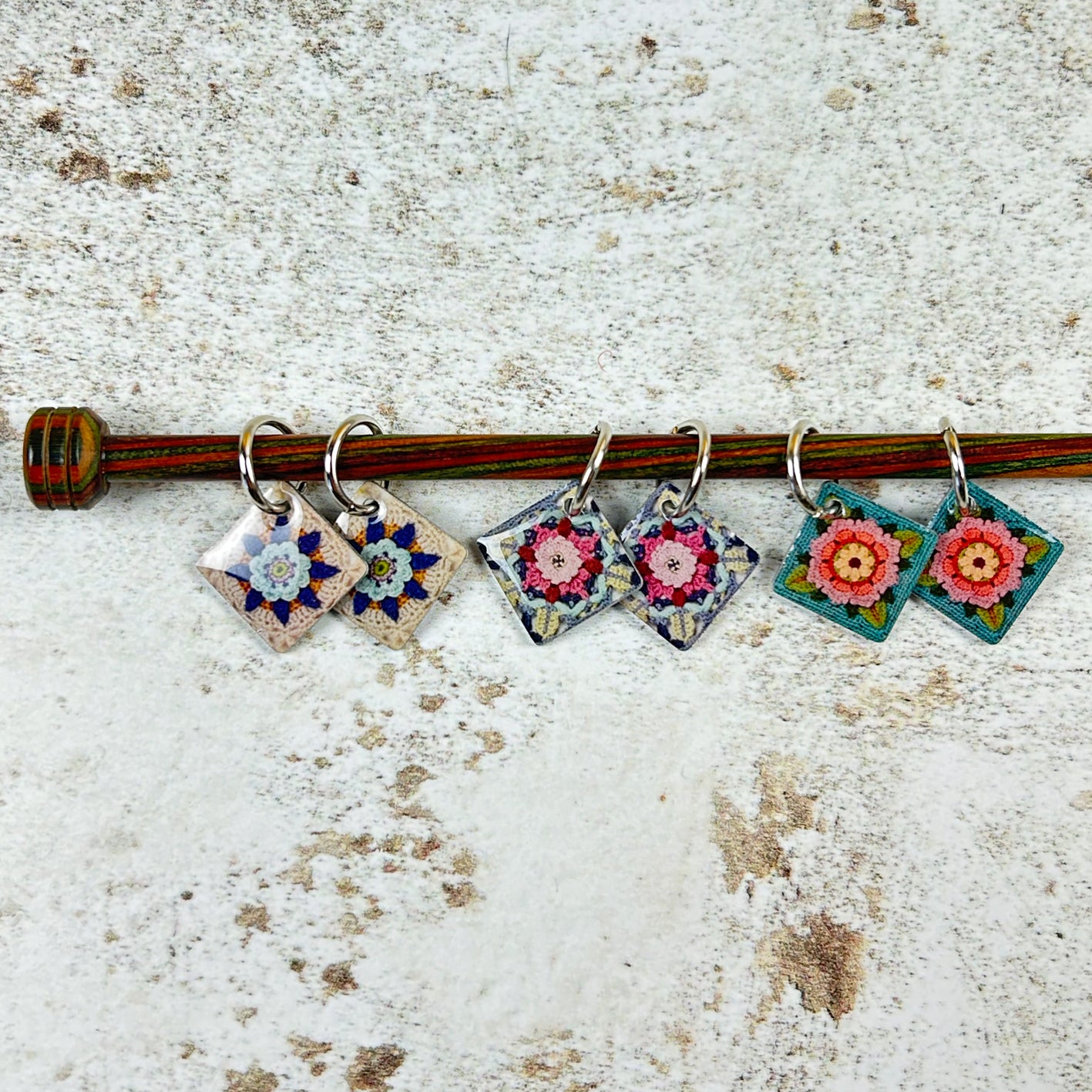 Knitting Stitch Markers in a Tin - Fruit Garden - KN26 - Emma Ball