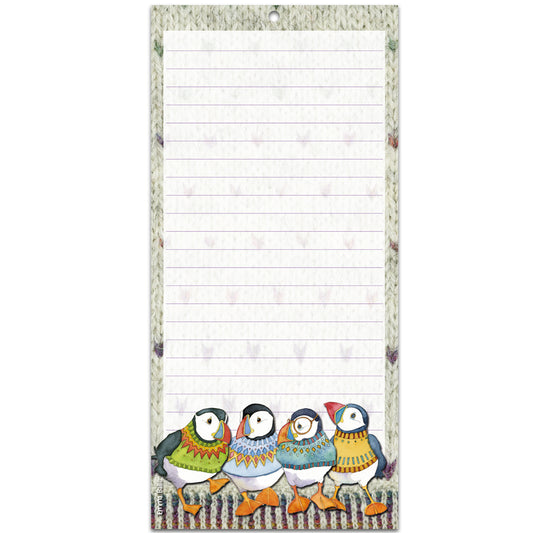 Magnetic Notepad - Woolly Puffins - NP72 - Emma Ball