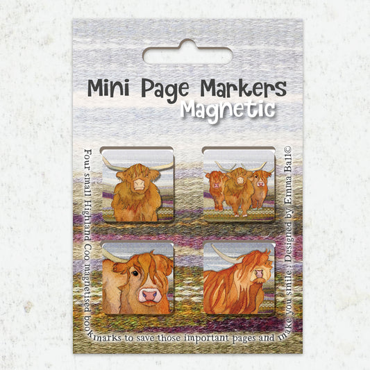 Mini Page Markers - Highland Coos - PM10 - Emma Ball