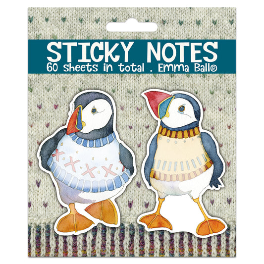Sticky Note Pads - Woolly Puffins - SN02 - Emma Ball