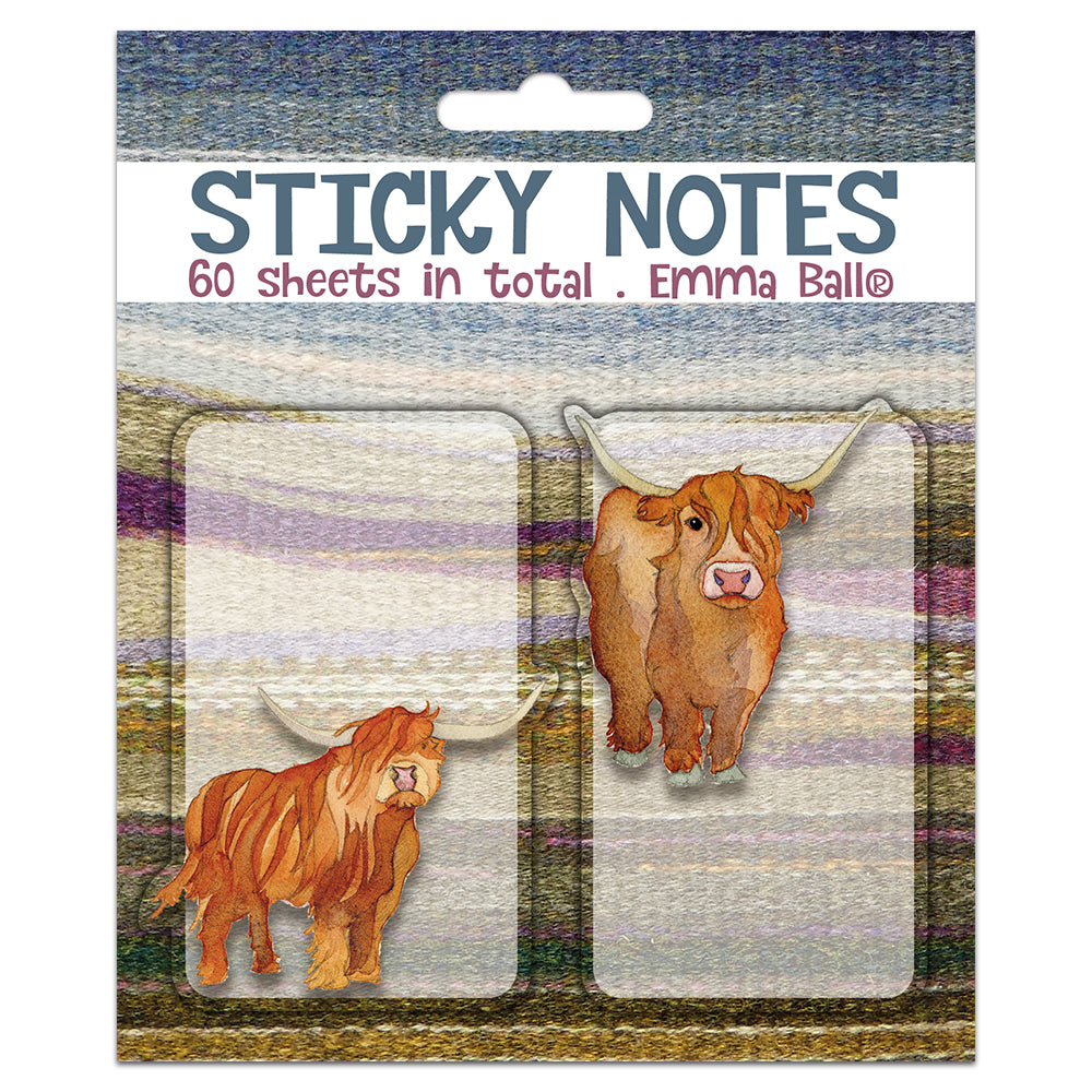 Sticky Note Pads - Highland Coos - SN11 - Emma Ball