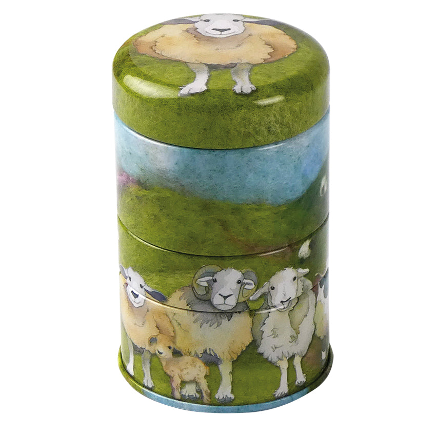 Small Stacker Tins - Felted Sheep - T283 - Emma Ball