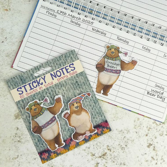Sticky Note Pads - Woolly Bears - SN03 - Emma Ball