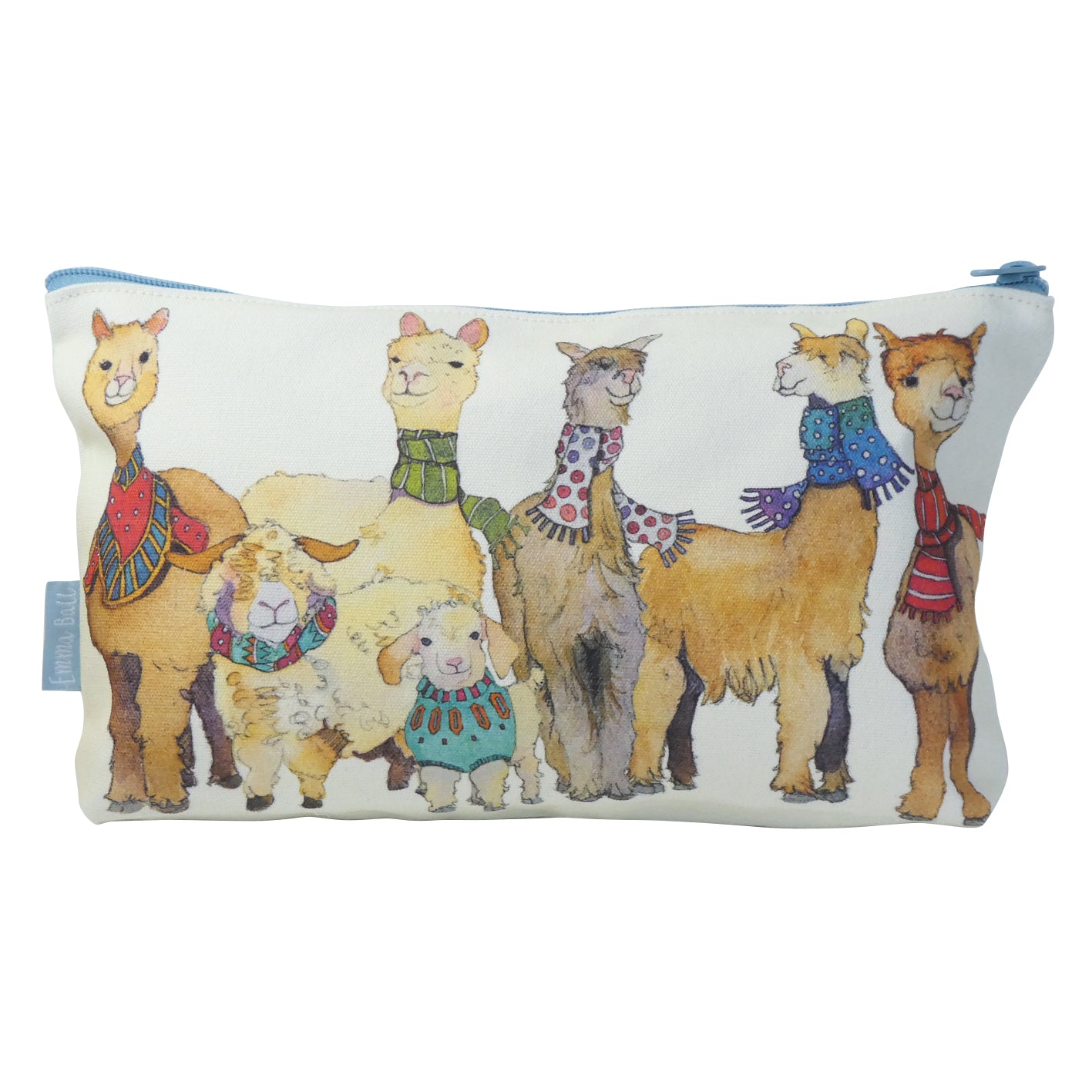 Zipped Pouch - Alpacas and Friends - ZP08 - Emma Ball