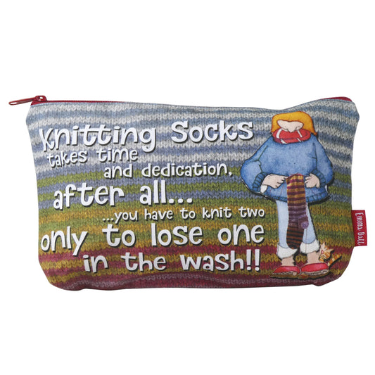 Zipped Pouch - Sock Knitters - ZP21 - Emma Ball